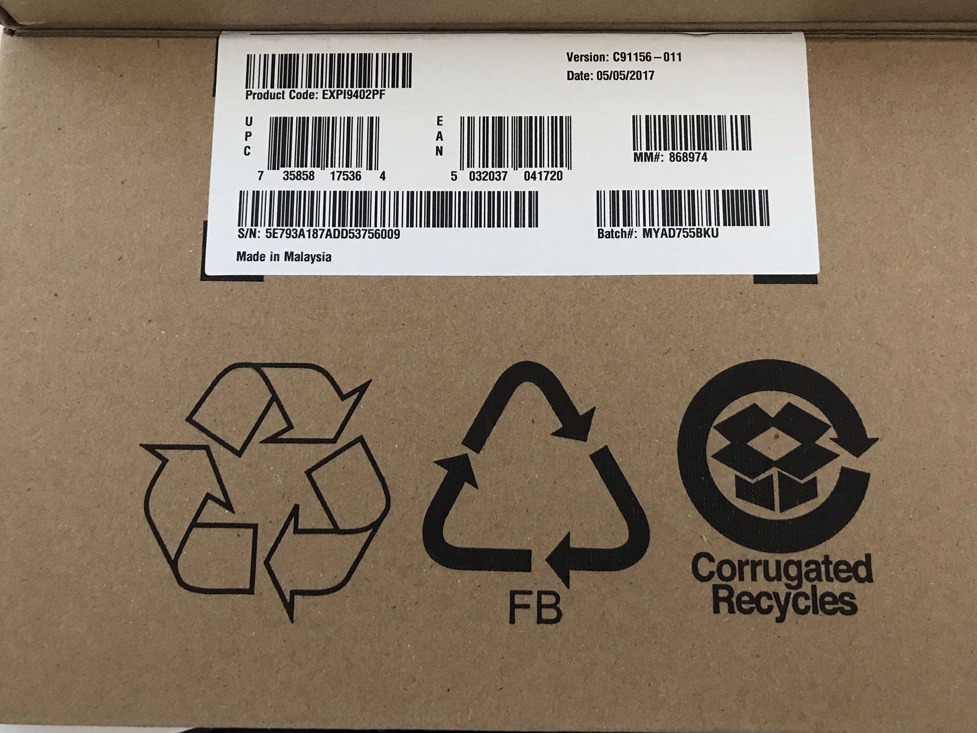 Intel IntelPRO 1000 PFEXPI9402PF dual-port Gigabit fiber server network card