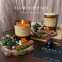 Original dry flower candlesticks Soybean Wax Low Temperature Incense Candle small crowdscented scented Gift Bedroom Calming Sleep