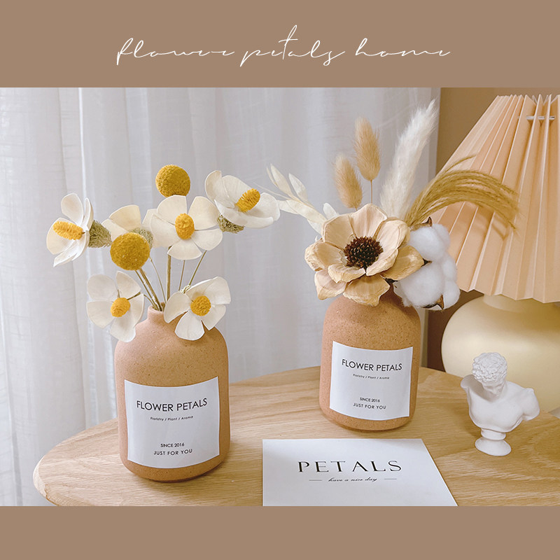 ins desert series mini dry flower bouquet tabletop furnishing full of star chicks natural floral home decoration-Taobao