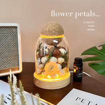 Original fire-free fragrant lavender essential oil dry flower pendulum scented scented scented small night light indoor bedroom to decorate birthday gift gift box