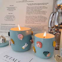 Original handmade lovely scented scented candle bedroom Soybean Wax Essential Oils Scented with Birthday Gift Small Crowdmaid Gift