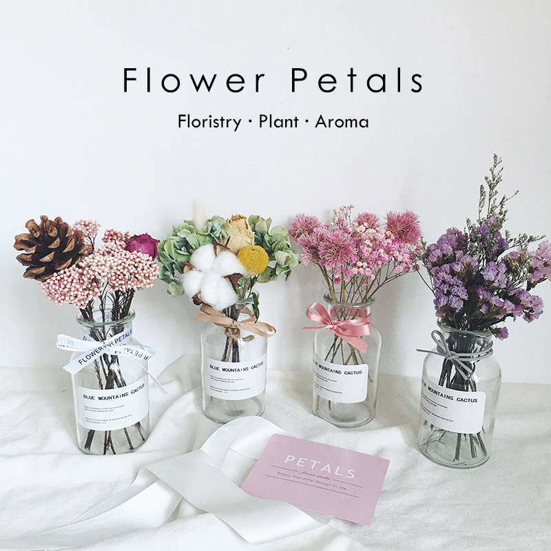 Forget-me-not starry dried flower bouquet ornaments ins home furnishings vase small fresh eternal life flower living room flower arrangement