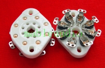 Ceramic flat large octafooted electronic tube holder GZC8-NS suitable for electronic tubes such 6SN7 6SN7 274B