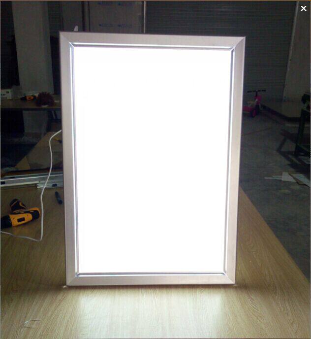 Customized LED single-sided ultra-thin light box clothing milk tea shop price list aluminum alloy billboard hanging wall