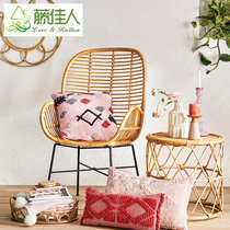 Rattan chair Nordic armchair simple homestay inn furniture leisure Japanese cafe chair ins