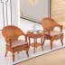 Ghế mây mây ba tầng ban công mây mây ghế phòng chờ mây ngoài trời bàn ghế sân vườn kết hợp bàn cà phê HT bàn ghế cà phê ngoài trời Bàn ghế ngoài trời / sân