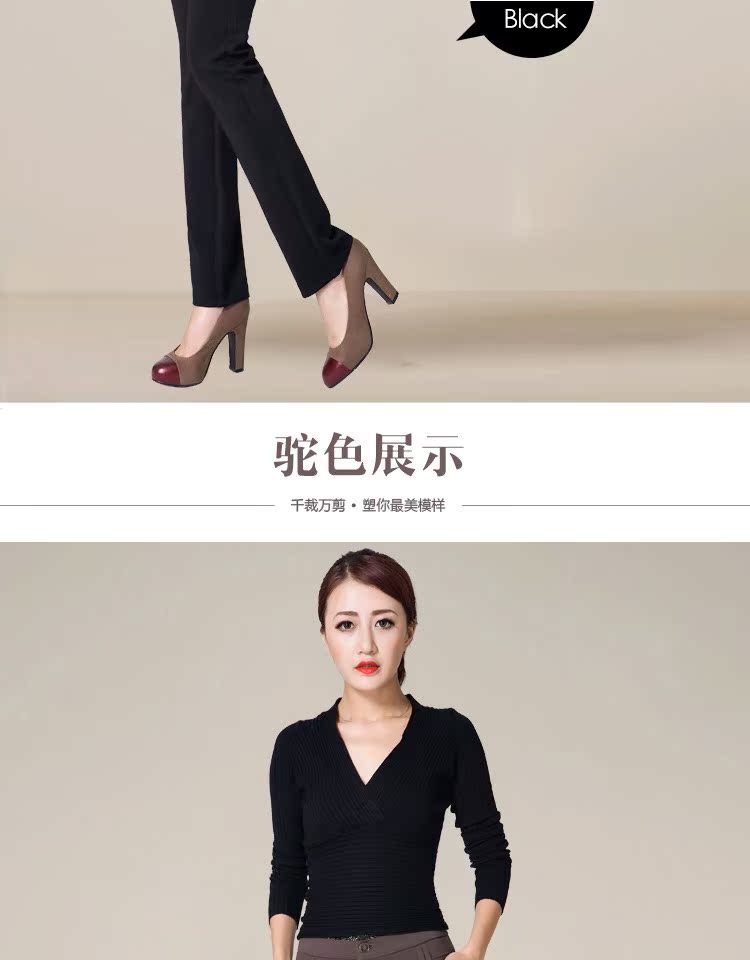 Quần dài của phụ nữ trung niên cộng với quần nhung của mẹ tải mùa thu và mùa đông quần dài eo cao quần dài cho phụ nữ trung niên cỡ lớn áo trung niên