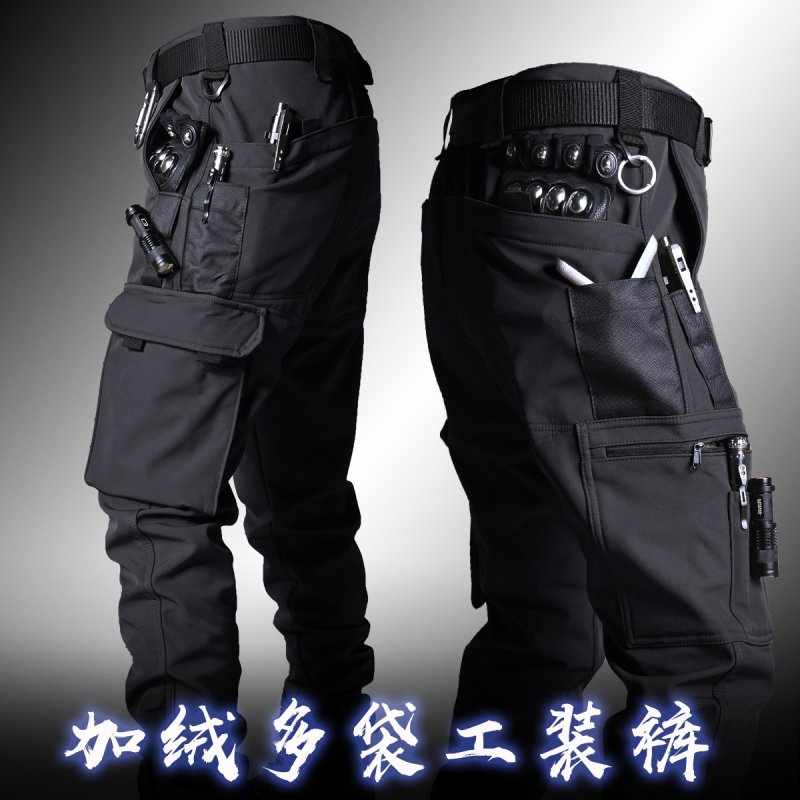 American Retro Camouflage Workwear New Style Assault Pants Waterproof Windproof Winter Fleece-Lined Thickened Wear-Resistant Tactical Hunting Pants