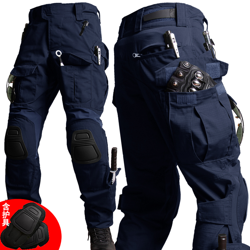 Quick-Drying Men's Multi-Pocket Tactical Pants, Men's Assault Pants, Combat Special Forces Uniform, Security Waterproof Workwear