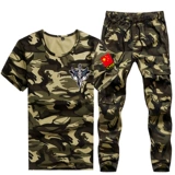 Летний тонкий камуфляжный комплект, универсальная камуфляжная футболка с коротким рукавом для школьников