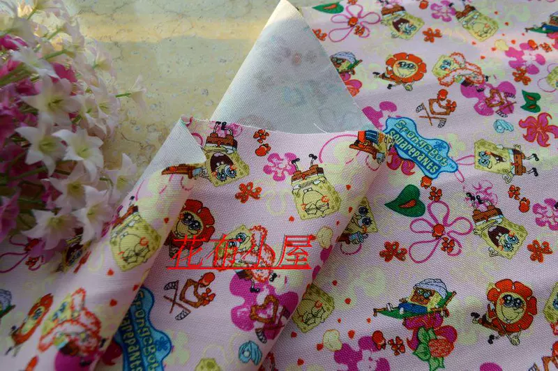 Chất liệu cotton cao cấp dễ thương họa tiết hoạt hình 3 màu tùy chọn quần áo cho bé handmade DIY cotton 9 nhân dân tệ rưỡi vải may quần âu