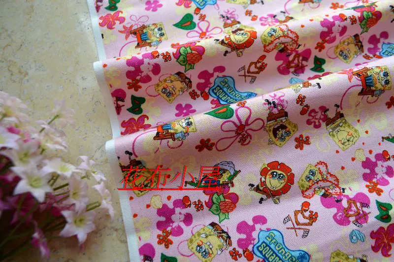 Chất liệu cotton cao cấp dễ thương họa tiết hoạt hình 3 màu tùy chọn quần áo cho bé handmade DIY cotton 9 nhân dân tệ rưỡi vải may quần âu