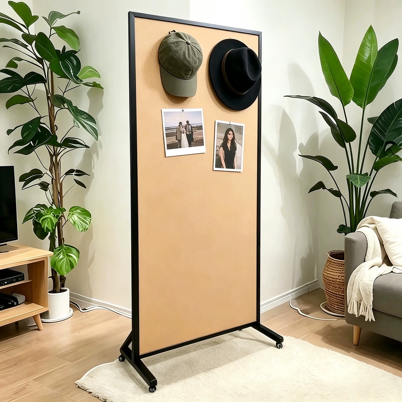Movable Cork Board Stand Stage Backdrop Board Floor-Standing Vertical Inspiration Board with Universal Wheels School Display Board Screen Movable Cork Board Stand Stage Backdrop Board Floor-Standing Vertical Inspiration Board with Universal Wheels School Display Board Screen