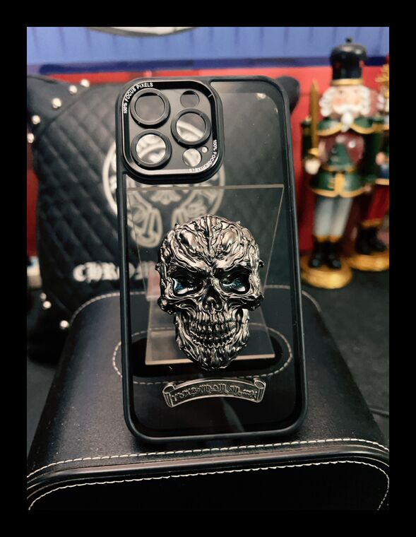 Gothic Skull 3D Embellishment iPhone Case