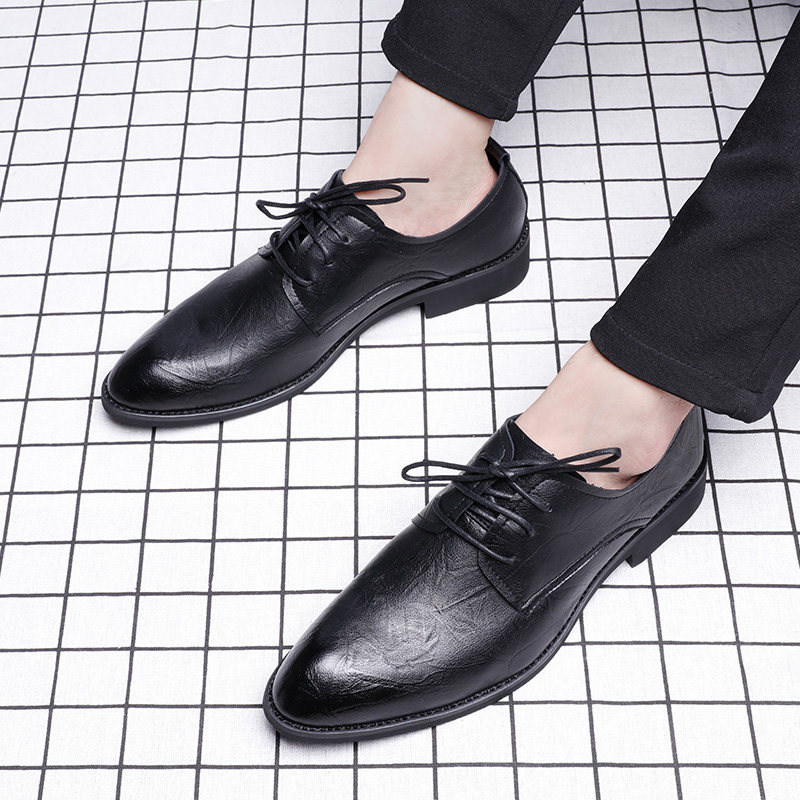 Men Casual Leather Shoes Men's Soft Leather Summer Breathable Business Positive Dress Youth Yingren Trend Wedding Groom Men's Shoes