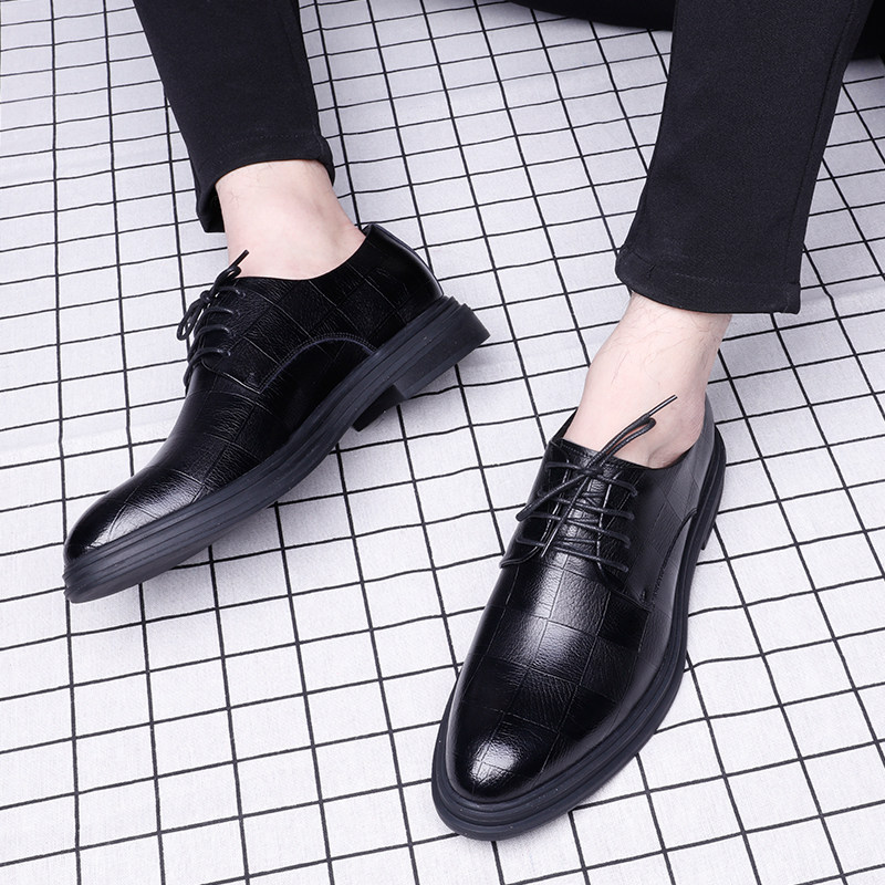 Married leather shoes men summer leather soft leather leather wear trend of English business dress and soft sole casual shoes