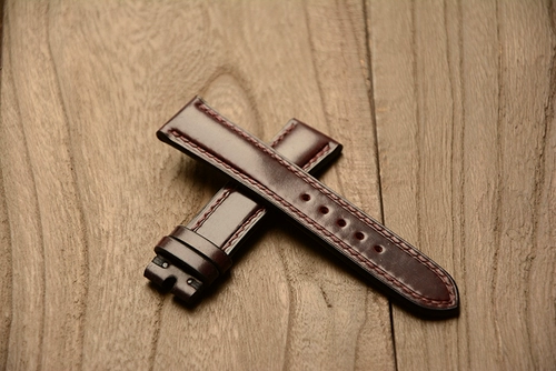 Элитный бордовый ремешок для часов ручной работы, делается под заказ, 8 размер