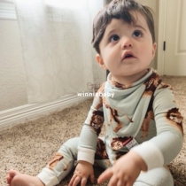 American milkbarn baby saliva towel Baby organic cotton bamboo cotton triangle towel newborn anti-vomiting milk bib