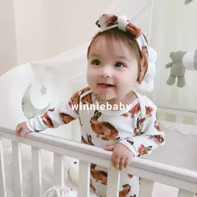 American milkbarn newborn baby long-sleeved jersey organic cotton bamboo cotton men and women baby one-piece crawling clothes