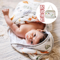 Canada loulou lollipop soft bamboo cotton baby baby hooded bath towel set