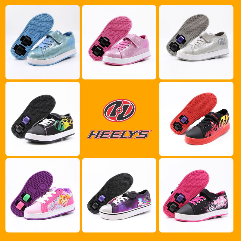 American heelys shoes pair of wheel skaters pupils boys and girls and boys step into two-use shoes
