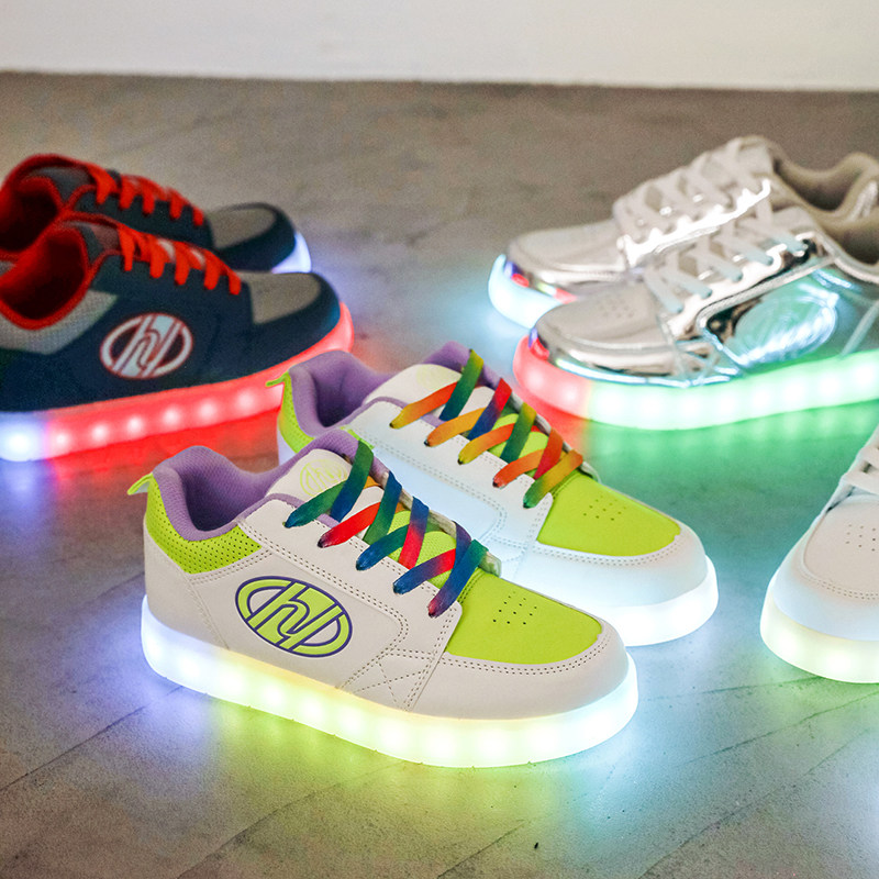 Breakout Shoe Lamp Sports Adult Boy and Girls Children Single Wheel Slide