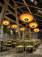 东南亚餐饮灯具灯饰中式民宿侘寂风甜品火锅烤鱼店木艺木皮吊灯