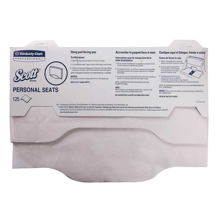 Kimberly-Clark disposable toilet paper seat toilet paper seat paper cushion paper 125 sheets * 24 packs FCL