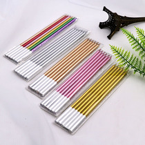 Net Red Birthday Candle Slender Pencil Candle Gold Silver smoke-free candle Creative Birthday candle