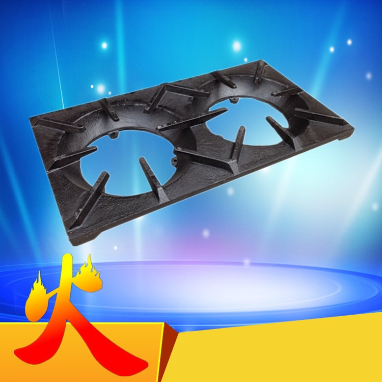 Saucepan Oven Flower Plate Double Head Flat Head Stove Shelf Commercial Pan Rack Cast Iron Foci Panel Hotel Raw Iron Stove Flowers Racks Raw Iron-Taobao