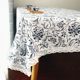 Blue and White Porcelain Chinese Pastoral Style Cotton Linen Tablecloth Classical Chinese Style Lace Fresh Tea Table Cloth Rectangular Cover Cloth