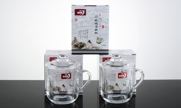 Màu xanh lá cây Táo Glass Tea Cup với Bìa Trà Cup Bìa Cup với Cốc Thủy Tinh Gia Dụng Trà Xanh Cốc Nước