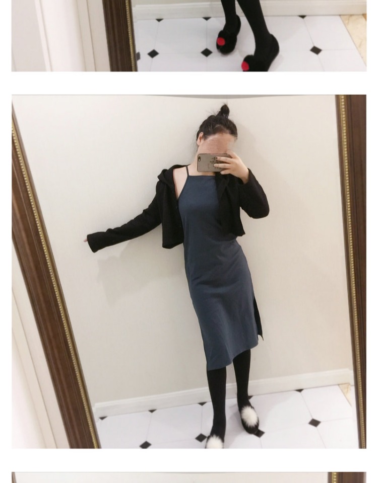 "MoMoWoAi 呗" mùa thu retro màu đen kem đa năng áo khoác cardigan siêu ngắn trùm đầu áo khoác nữ cao cấp
