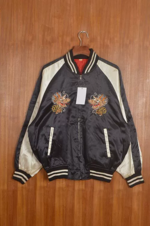 Vintage cổ điển cửa hàng mượt mà rock Yokosuka rock punk đường phố và gió đồng phục thêu bóng chày - Thể thao sau bộ adidas hồng