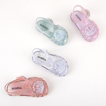 Brazil Sourcing Mini Melissa New Pint Summer Shells Bright Sheet Pearlescent Cute Girl Sandals Sandals Sandals Shoes