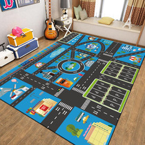 Childrens carpet bedroom city traffic parking lot crawling mat road mat childrens room early education game carpet