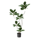Artificial Rubber Tree Green Plant Faux Plant for Living Room, Light Luxury Imitation Flower Decorative Tree, Large Indoor Potted Floor-Standing Ornament