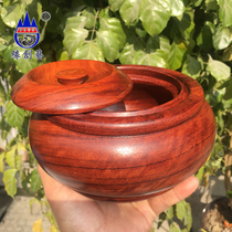 Mahogany storage tank Myanmar flower pear solid wood eight treasure box whole wood with lid fruit basin desktop storage tank storage box