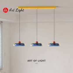 Memphis Restaurant Chandelier Creative and Unique Designer Bar Counter Lamp Colorful Dopamine Art Atmosphere Hallway Light