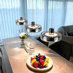Italian Minimalist Restaurant Chandelier King Lake Modern Simple High-End Island Bar Table Lamp Dining Table Glass Chandelier Y