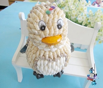 Natural conch shell penguin piggy bank 15cm high conch crafts