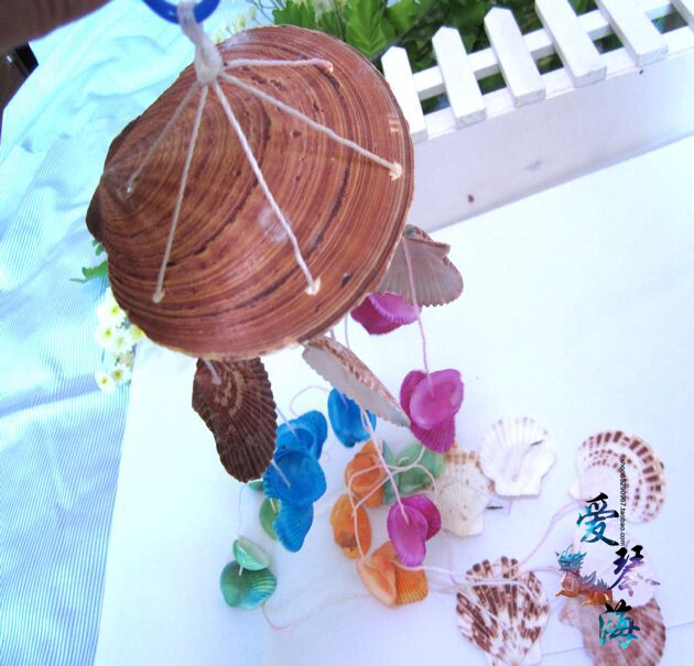 Full 28 natural sea snail shells fan bewind bells sea snail wind bells pendant