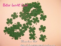 2 5cm fresh green four leaf clover card color paper scraps wedding birthday party decoration 100 grain