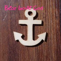 DIY natural original wood color tag ocean anchor shop hanging decoration creative background wall decoration wooden card