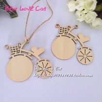 50 creative bicycle decoration listed Temple scenic area wooden blessing elevator card wish tag card activity wooden card