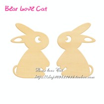 Mid-Autumn Moon Rabbit Easter Bunny Hangtag DIY craft label listed boutique shop decoration wooden card