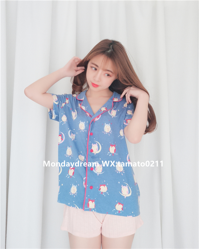 [Thứ hai] phương thức tinh tế khép kín mát mẻ độc thân châu Âu munkimunki dịch vụ đồ ngủ tại nhà những kiểu đồ bộ may đẹp