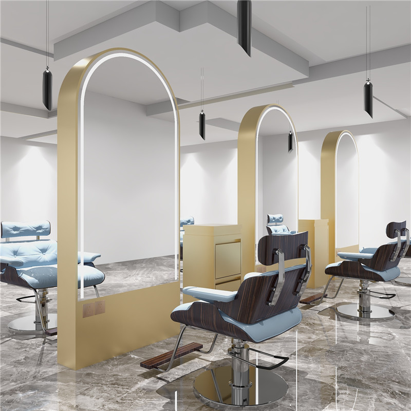 Internet celebrity hairdressing mirror table hair salon special single-sided double-sided floor-to-ceiling hairdressing mirror high-end wall-mounted hair-cutting mirror table