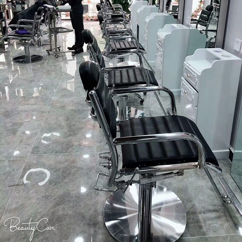 Jallon Day Style Stainless Steel Haircut Chair Haircut Shop Haircut Chair Lift Hair Salon Special Hairdresle chair Put down