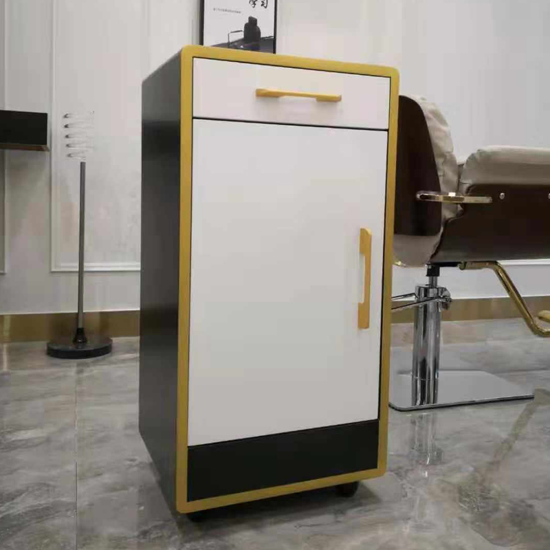 Hair salon Hair stylist Drawer-style hair cutting tool cabinet Hair products floor cabinet cart Hot dyeing tool cart